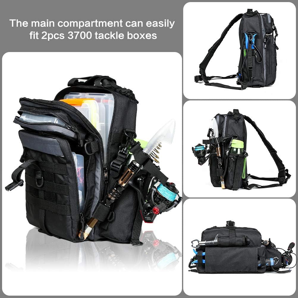 Outdoor Tackle Bag - Large Water-Resistant Fishing Backpack