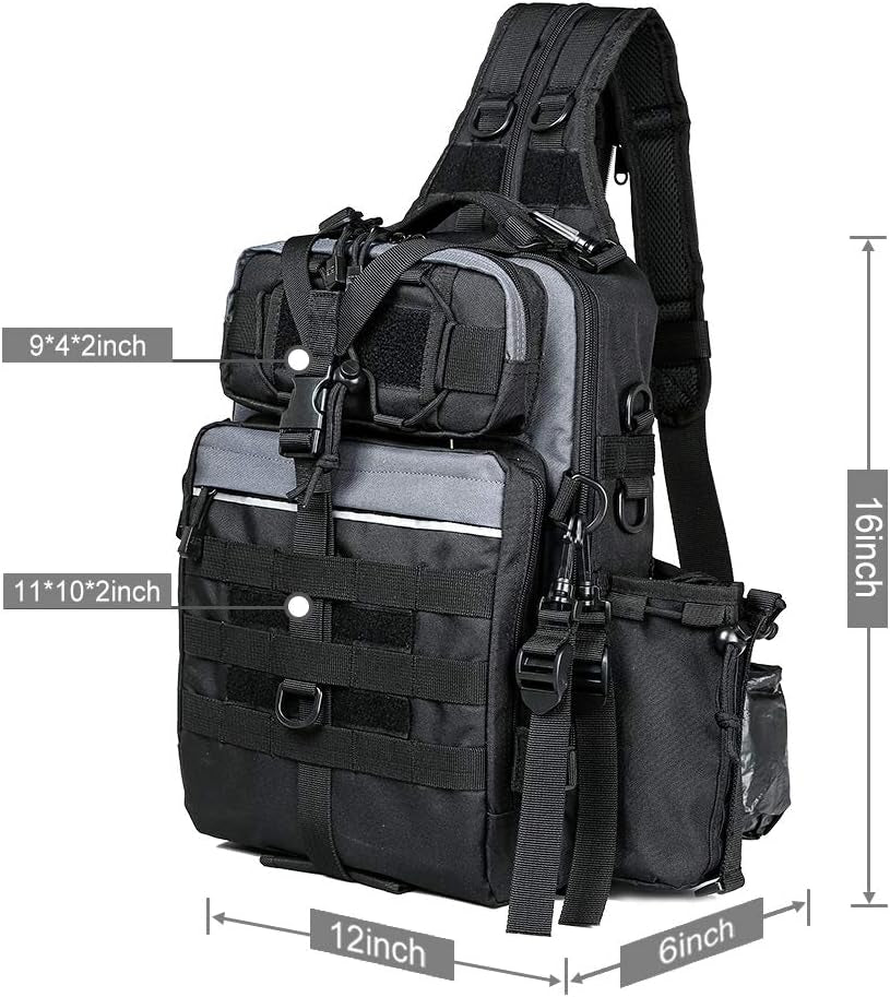 Outdoor Tackle Bag - Large Water-Resistant Fishing Backpack