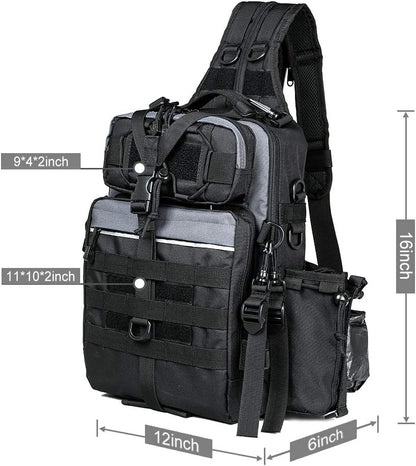 Outdoor Tackle Bag - Large Water-Resistant Fishing Backpack