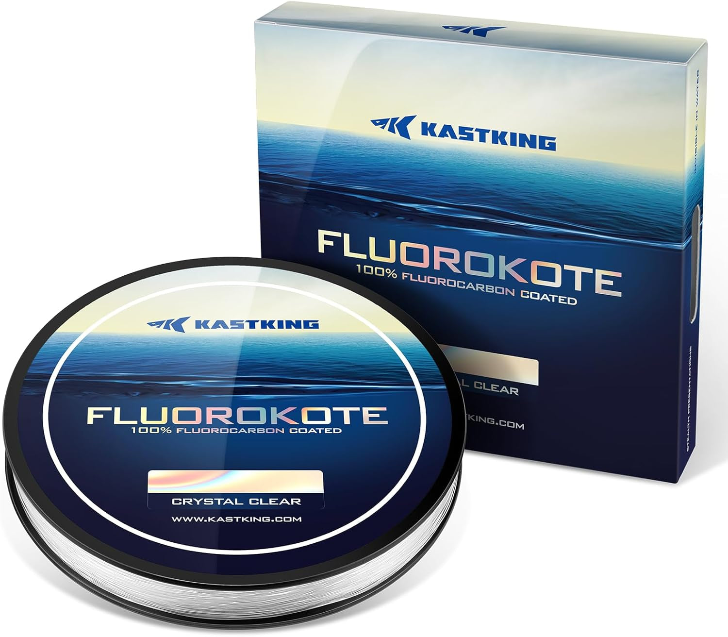 Fluorokote 100% Fluorocarbon Coated Fishing Line, Fluorocarbon Leader, Extreme Clarity,Fast Sinking,Shock Resistant, High Abrasion Resistance